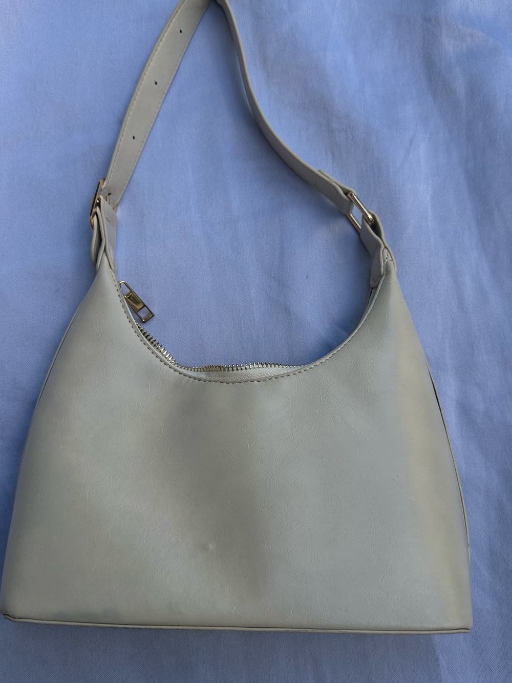 ASOS Cream Shoulder Bag with Gold Hardware